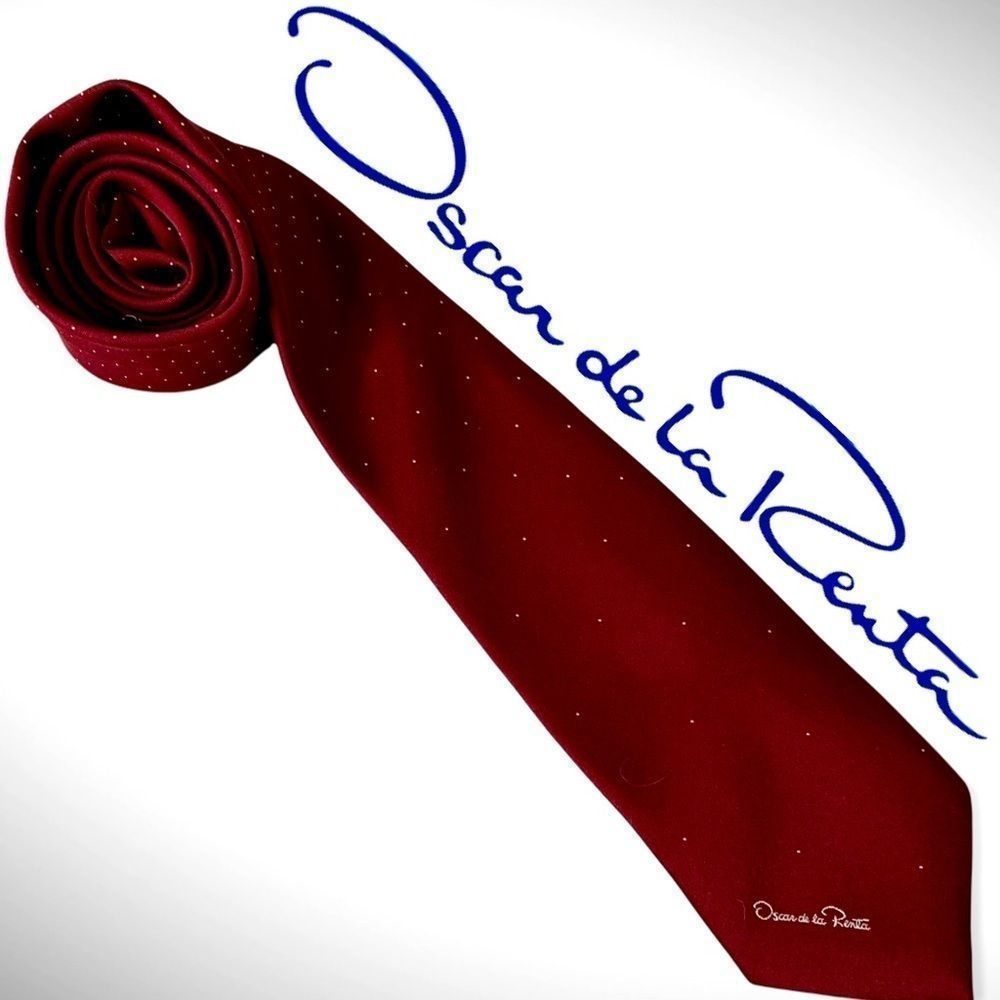 Oscar del la Renta Vintage Men’s Polka Dot Tie